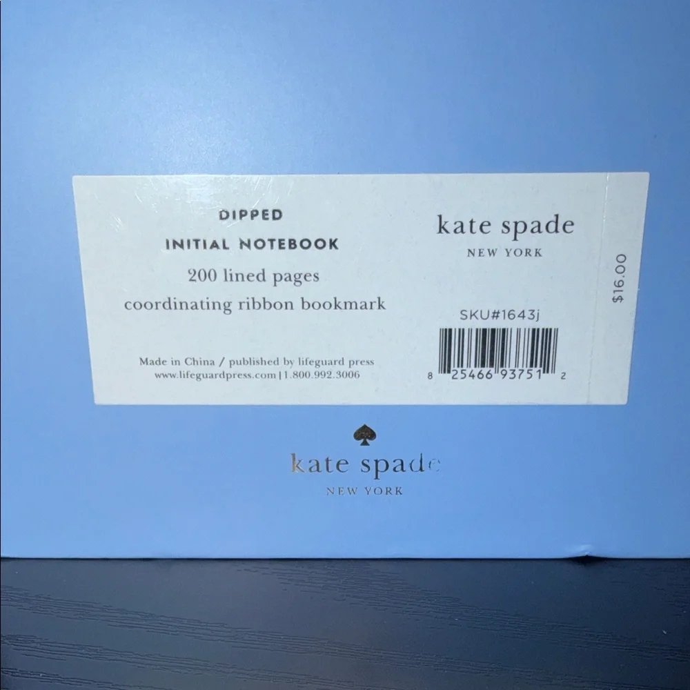 Kate Spade Notebook with Gold ‘J’